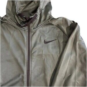Nike Therma Cardigan Training Hooded Jacket Green Men’s Size XL